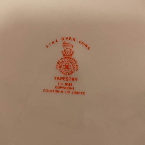 "TAPESTRY" BY ROYAL DOULTON MINT 2 QT. ROUND COVERED CASSEROLE. RARE VTG. - Picture 4 of 13